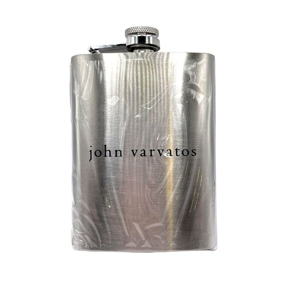 John Varvatos Limited Edition Stainless Steel Flask w/ Brown Case New in… - Picture 4 of 9